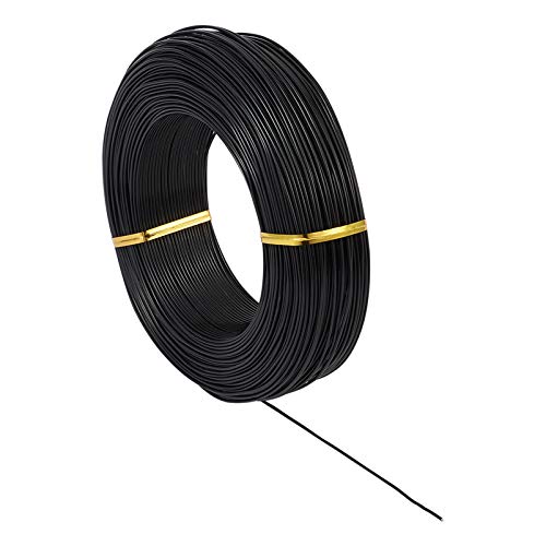 Craftdady 459 Feet Black Aluminum Wire 17 Gauge Bendable Metal Craft Wire 1.2mm Flexible Sculpting Wire for Doll Skeleton Gem Wrapping Jewelry Making - color: Black, size: 1.2mm, 17 Gauge