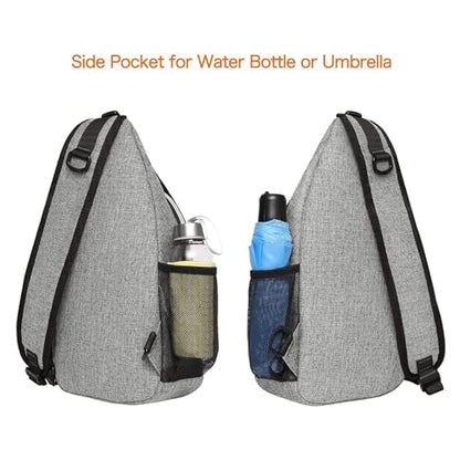 MOSISO Small Sling Bag for Men, Crossbody Shoulder Chest Daypack Bag - color: Gray