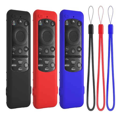 Silicone Case for Samsung TM2560E Remote Control, Compatible with 2025 Neo QLED Smart TV Remote BN59-01432A BN59-01432J BN59-01455A (Black+Red+Blue) - color: Black+Red+Blue