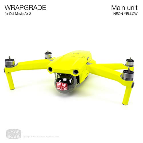 Wrapgrade Main Unit Skin Compatible with DJI Mavic Air 2 (NEON Yellow) - color: Neon Yellow