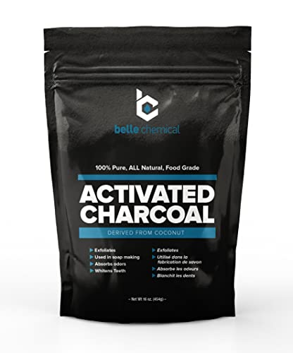 (1LB) Organic Coconut Activated Charcoal Powder - Food Grade, Kosher - Teeth Whitening, Facial Scrub, Soap Making (1 Ounce to 5 pounds (1 Pound) - size: 16 Ounce (Pack of 1)
