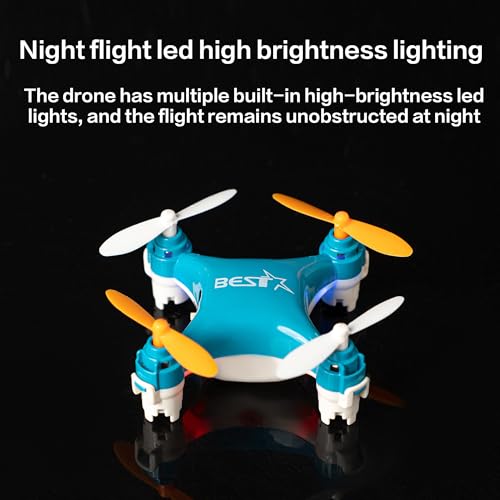 Drone Mini Remote Control Aircraft New Children's Toy Micro Aircraft Fixed Height Quadcopter Electronic Gadget (Blue) - color: Single Battery Version-Blue