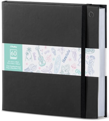 Ohuhu 8.3"x8.3" Double-Sided Bleedproof Marker Pad Art Sketchbook 60 Sheets - size: 8.3" x 8.3"