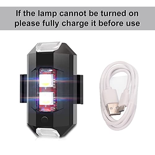 QVEVDACAR LED Strobe Drone Lights, 7 Colors Mini USB Rechargeable Lighting