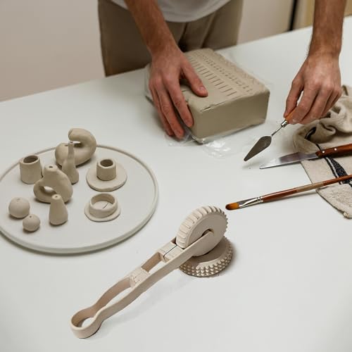 Clay Texture Rollers, 6 Pcs Clay Roller Set for Modeling, Pottery & Craft