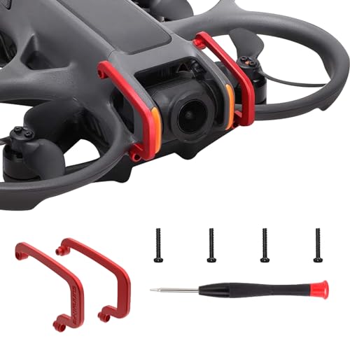 Gimbal Bumper Compatible with DJI Avata 2 Drone,Bumper Guards Protect Bar Aluminum Alloy Anti-Collision Camera Lens Protector for DJI Avata 2 Drone Accessories (Red) - color: RED