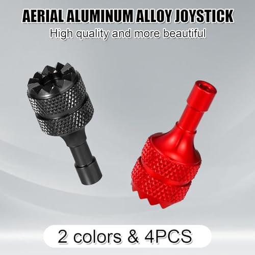 4pcs Mini Joystick Replacement Compatible with DJI Mini 3 Pro - color: Red,black
