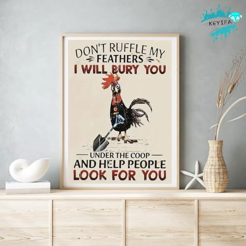 ZeeLionArt Diamond Art Kit, Rooster Shovel, 12x16 Inch - color: DP04655