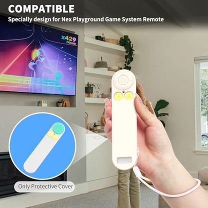 Silicone Remote Cover for Nex Playground Remote with Lanyard (Off White) - color: Off White