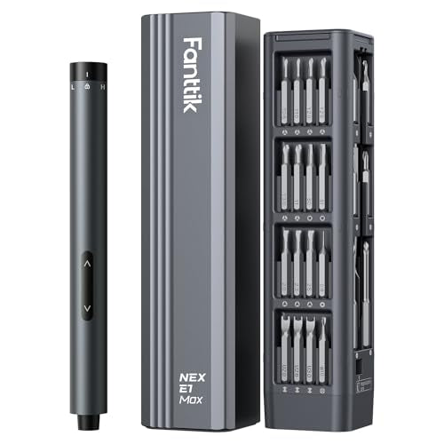 Fanttik E1 Max Electric Screwdriver, 53-in-1 Screwdriver for DIY (Grey) - color: Grey