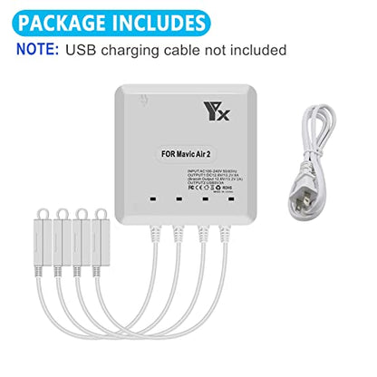 Hanatora Air 2S,Mavic Air 2 Battery Charger Compatible with DJI Air 2S,Mavic Air 2 Drone,Rapid Multi Parallel Charging Hub Accessories
