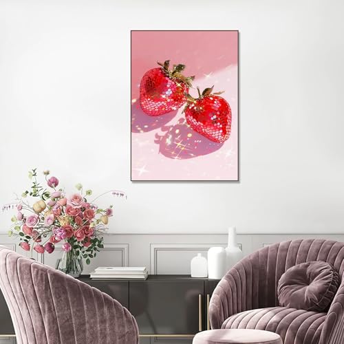 RYMILIE Strawberry Diamond Art Kits for Adults Diamond Painting Kit 12x16in - color: DP00118