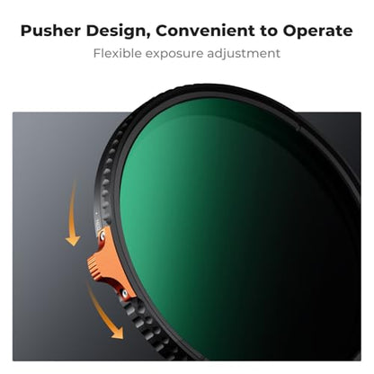 K&F CONCEPT 82mm Ultra-Low Reflectivity Variable ND2-400 ND Lens Filter - size: 82mm