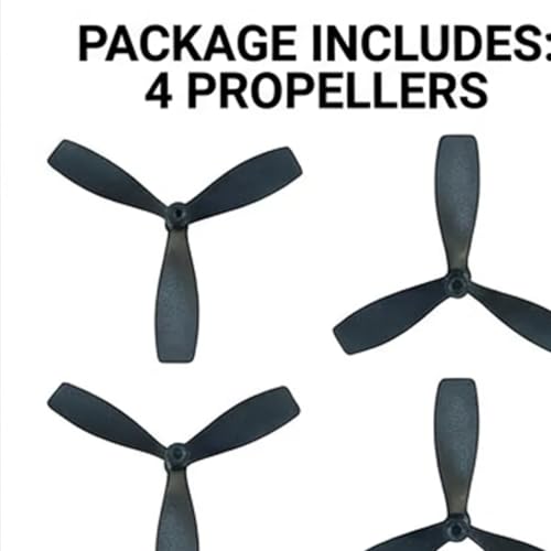 4pcs AB Propeller Blades 45-75mm Mini Drone Propellers, Compatible with Drones, Gliders, and Foam Aircraft (Three-Blade Propeller) - style: Three-blade propeller