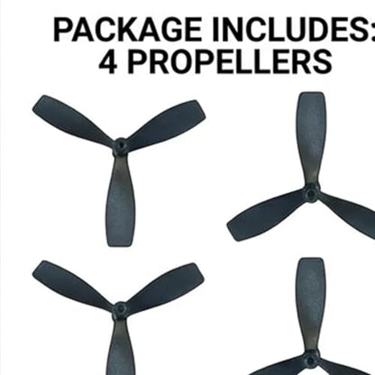4pcs AB Propeller Blades 45-75mm Mini Drone Propellers, Compatible with Drones, Gliders, and Foam Aircraft (Three-Blade Propeller) - style: Three-blade propeller
