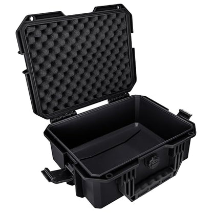 Eylar 13.8" Intact Series Compact Hard Camera Case, Lightweight and Durable Stacker Design with Foam - color: Black
