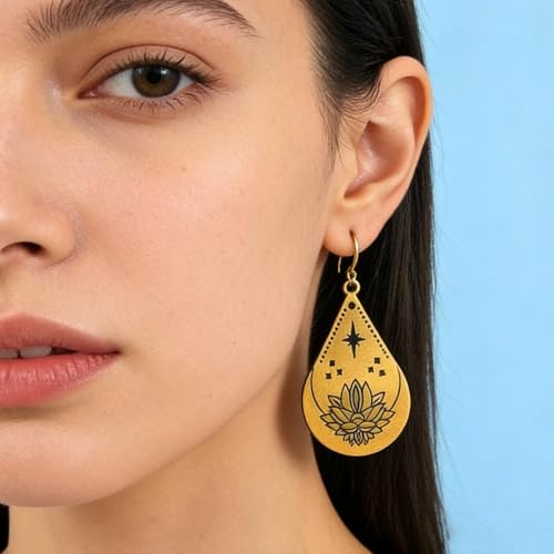 kingmise Moon Phase Earrings Pendant, epoxy Resin Silicone Mold 8943-8944