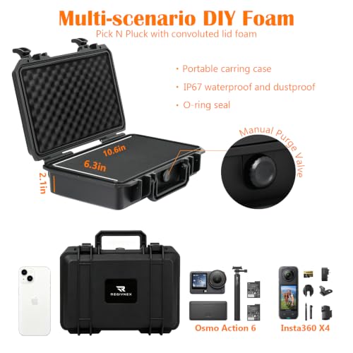 IP67 Portable Waterproof Hard Case with Customizable Pick‑N‑Pluck Foam - size: RE-2716