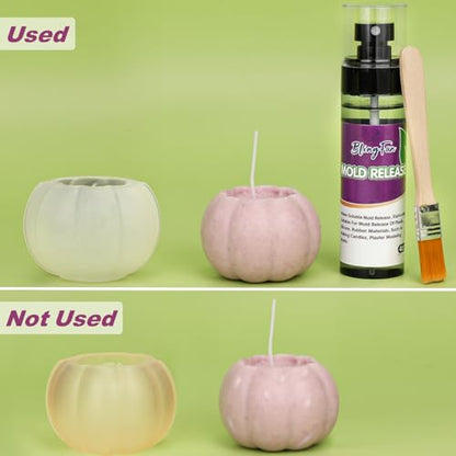 BlingFun Mold Release Spray for Candle Making & Epoxy - Uniform Coverage Fast Drying Non-Stick, Professional Grade Silicone Based Release Agent, Easy to Clean Extends Mold Life - color: 1/pack