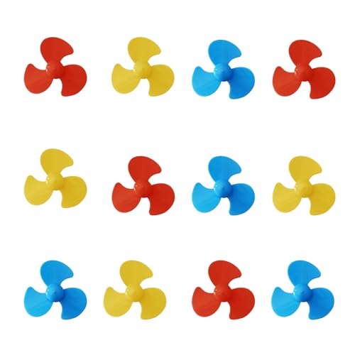Three-Blade Propeller,Used in Scientific and Technological Small Production 2mm axis Closely Matched with 130 Motor 10 Piece Propeller Props Micro Propeller wurenji (Colour Mixture) - color: Colour Mixture