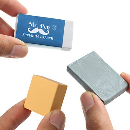 Mr. Pen- Art Eraser Set, 9 Pack, 3X White Vinyl Latex-Free