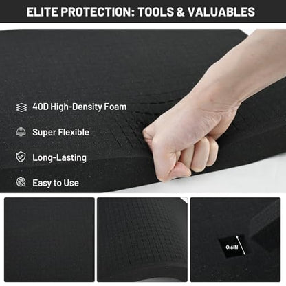 4 PCS 16x12x2 Inch Pick and Pluck Foam Inserts for Cases - Professional-Grade Tool, Game Box & Drawer Organizer - size: 4pcs(16x12x2 In)