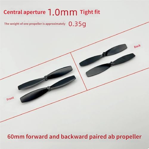 4pcs AB Propeller Blades 45-75mm Mini Drone Propellers, Compatible with Drones, Gliders, and Foam Aircraft (60mm) - style: 60mm