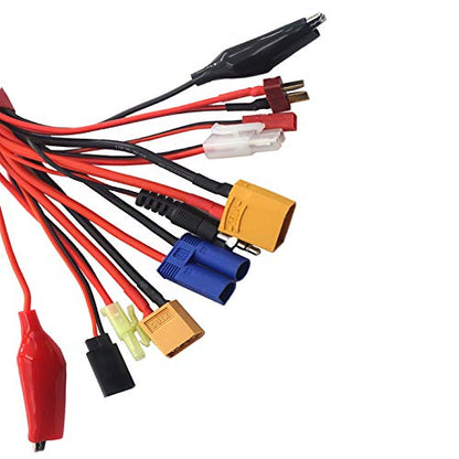 10 in 1 RC Lipo Battery Multi Charger Adapter 4.0mm Banana Plug Lead Convert Cable for RC Car Drone Quadcopter