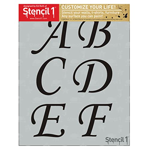 Stencil1 Corsiva Font Stencil 3" Alphabet Letters Painting Craft - size: 3" Letters