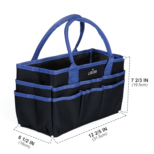 JJRING 600D Nylon Craft & Art Organizer Tote Bag With Pockets, Blue - color: Blue, size: Small