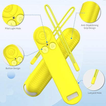 Silicone Remote Cover for Nex Playground Remote with Lanyard (Yellow) - color: Yellow