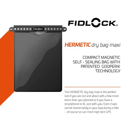 FIDLOCK Hermetic Dry Bag Flexible Magnetic Bag, Multi, Transparent Yellow - color: Transparent Yellow, size: Multi