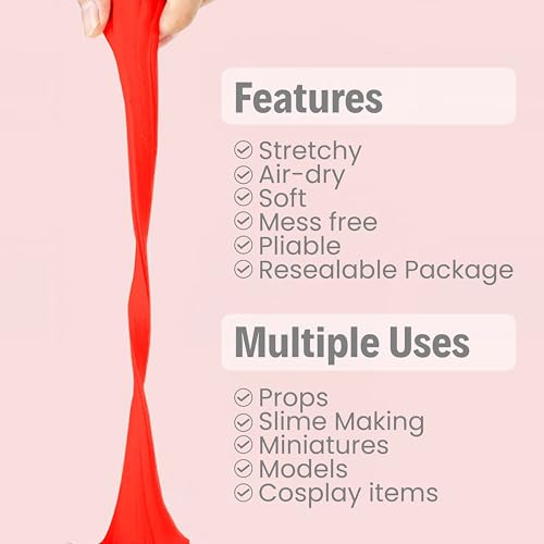 BOHS Foam Clay, Red Air Dry Modeling Clay, 1.1 lb - color: Red, size: 500 g
