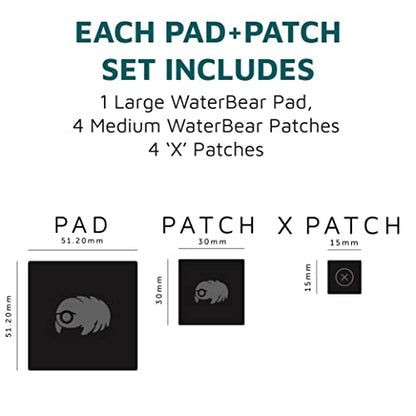 KUVRD Waterbear - Electronic Screen Cleaner Pads, 2-Pack, 1 Patch/1 Pad Set - size: 2-Pack (1 Patch Set, 1 Pad Set)