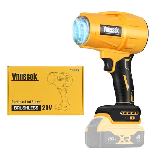 Electric Cordless Leaf Blower Dust Blower for DEWALT 20V Battery, High-Speed Motor Handheld Jet Fan Air Blower for Patio Cleaning, Lawn Care, Blowing Leaves and Dust (No Battery/Charger) - color: Brushless Leaf Blower