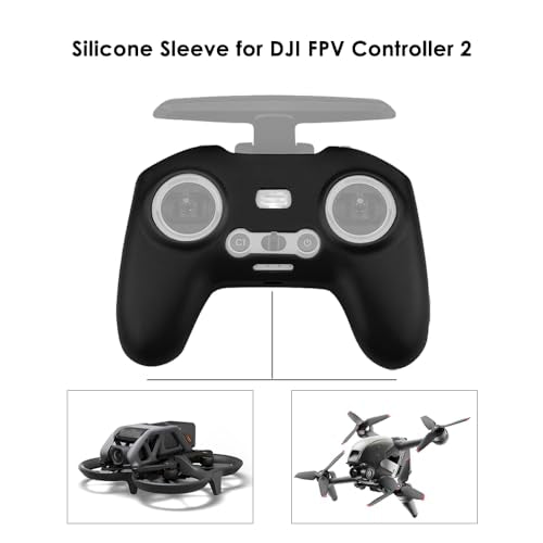 CAPART Silicone Protective Cover Skin Sleeve for DJI FPV Controller 2, Compatible with DJI FPV and DJI Avata Drone (Black)