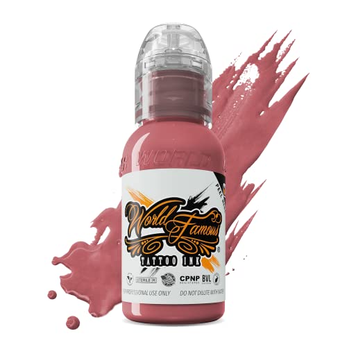 World Famous Tattoo Ink - Prince Albert Pink Tattoo Ink - Professional Tattoo Ink & Tattoo Supplies - Skin-Safe Permanent Tattooing in Bold Shades - Vegan & Non-Toxic (1 oz) - color: Prince Albert Pink, size: 1 fl oz