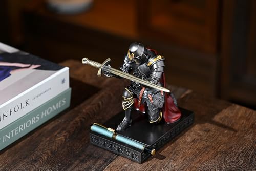 Medieval Templar Vanguard Officer Knight Pen Holder Desk Organizers Iron - color: Iron