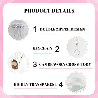 NZNDB Protective Case for Plush Doll, Clear Hanging Display Cases - color: White Sitting