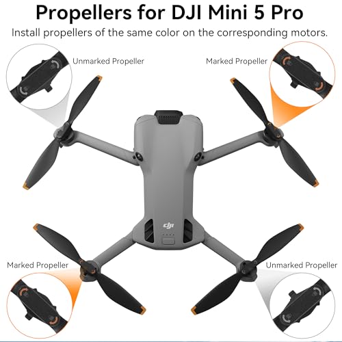 Mini 5 Pro Propellers Blades - 8Pcs Props Quick Replacement Spare Part Low Noise Wings for DJI Mini 5 Pro Drone Accessories