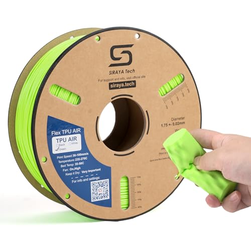 Siraya Tech Flex TPU Air - Active Foaming 3D Printer Filament, Green, 1kg - color: Tpu Air Green