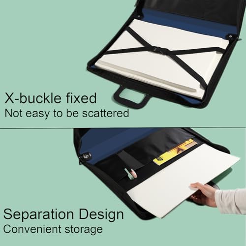 Acocony 11x17 Art Portfolio PP Material Blue Pack of 1 - color: Blue