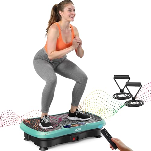 AXV Vibration Plate Exercise Machine Fitness Platform Body Vibrating Board - color: SLIM.GREEN