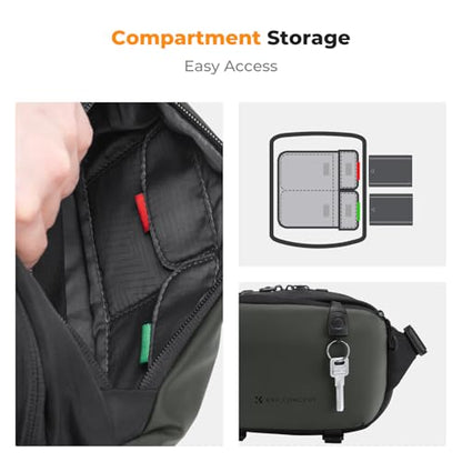 K&F CONCEPT Small Camera Sling Bag Everyday Shoulder Bag - color: 15 Deep Green Small