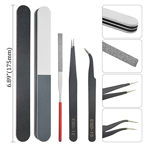 Professional 8 PCS Model Tools Kit Modeler Basic Tools Craft Set Hobby Building Tools Kit for Gundam Car Model Building Repairing and Fixing(A) (Pack of 2) - size: Small (Pack of 2)