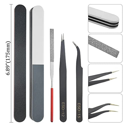 Professional 8 PCS Model Tools Kit Modeler Basic Tools Craft Set Hobby Building Tools Kit for Gundam Car Model Building Repairing and Fixing(A) (Pack of 2) - size: Small (Pack of 2)