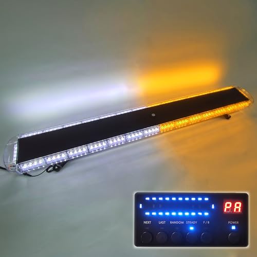 CFLMYYXGS 63" 120 LED Amber/White LED Emergency Warning Beacon Light bar - color: 120 LED Amber/White