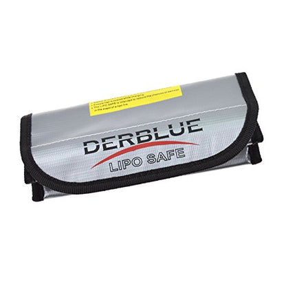 DerBlue 2pcs Fireproof Explosionproof Lipo Battery Safe Bag Lipo Battery Guard Safe Bag（185x75x60mm）