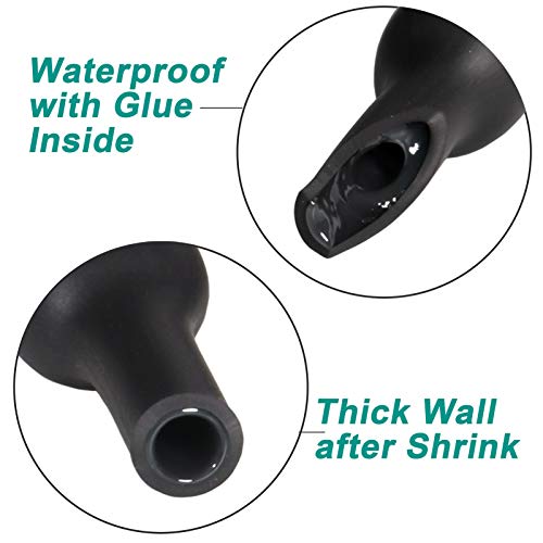 2 Inch Dia 3:1 Waterproof Heat Shrink Tubing, Dual Wall, 4ft, Black - size: 2" (4ft, Black)