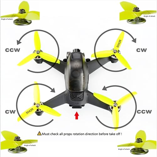 Buddy RC Motor Prop Adapter Set for DJI FPV Drone, Aluminium Propellers Adapter Mounts Set with M5 Mounting Hole for 5.2 Inch FPV Props（4PCS）